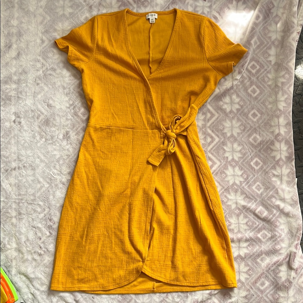 J. Crew Mustard Wrap Dress